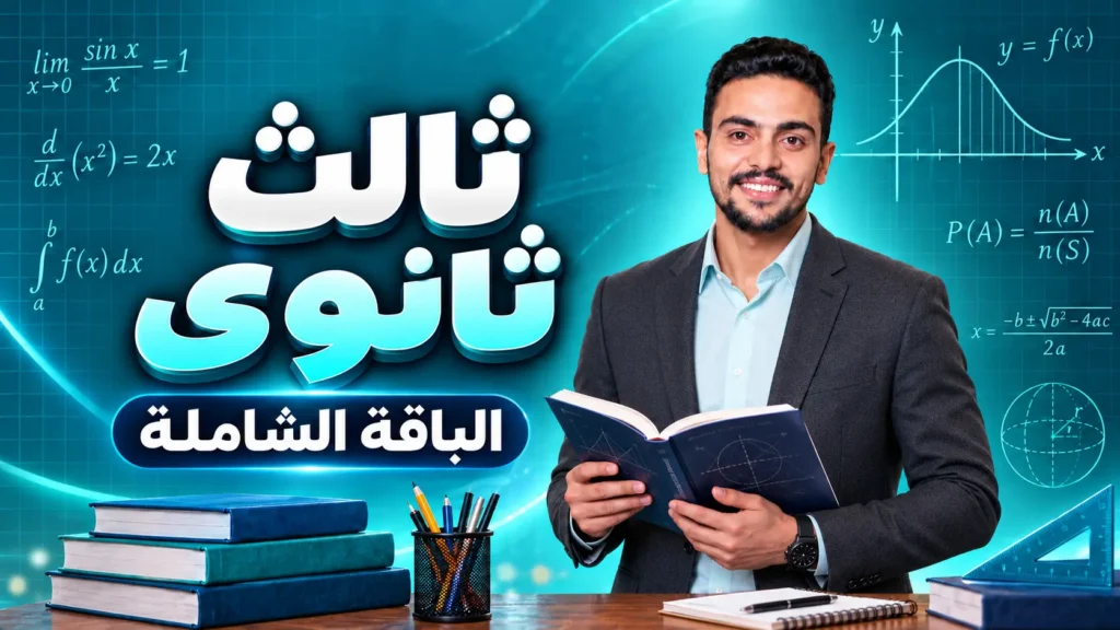 غلاف الباقة الشاملة لمنهج الرياضيات – ثالث ثانوي